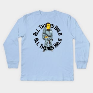 Halo x Simpsons Fred-104 Kids Long Sleeve T-Shirt